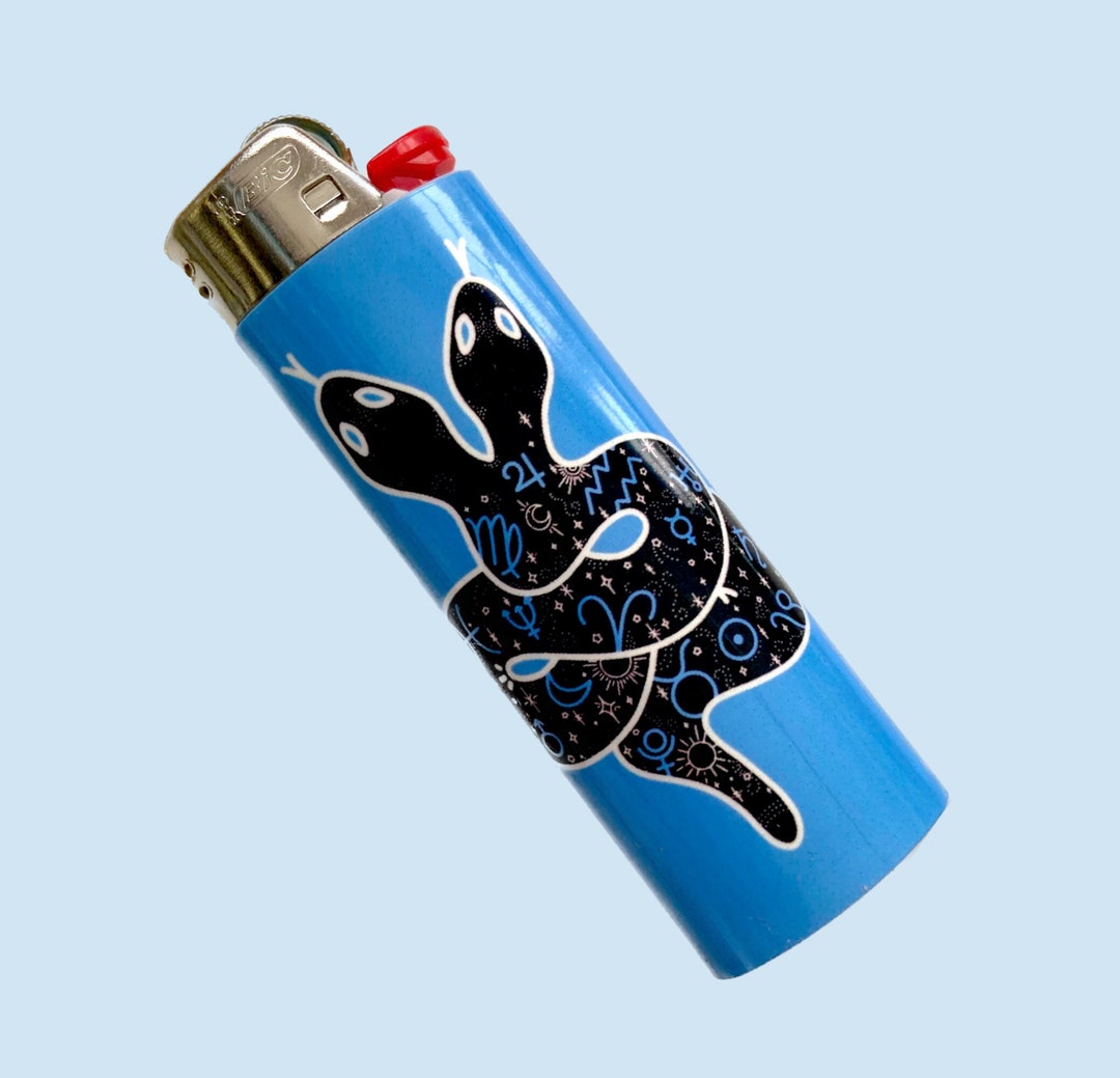 TWOHEADED SNAKE Lighter Zodiac Symbol Astrology Bic, Celestial