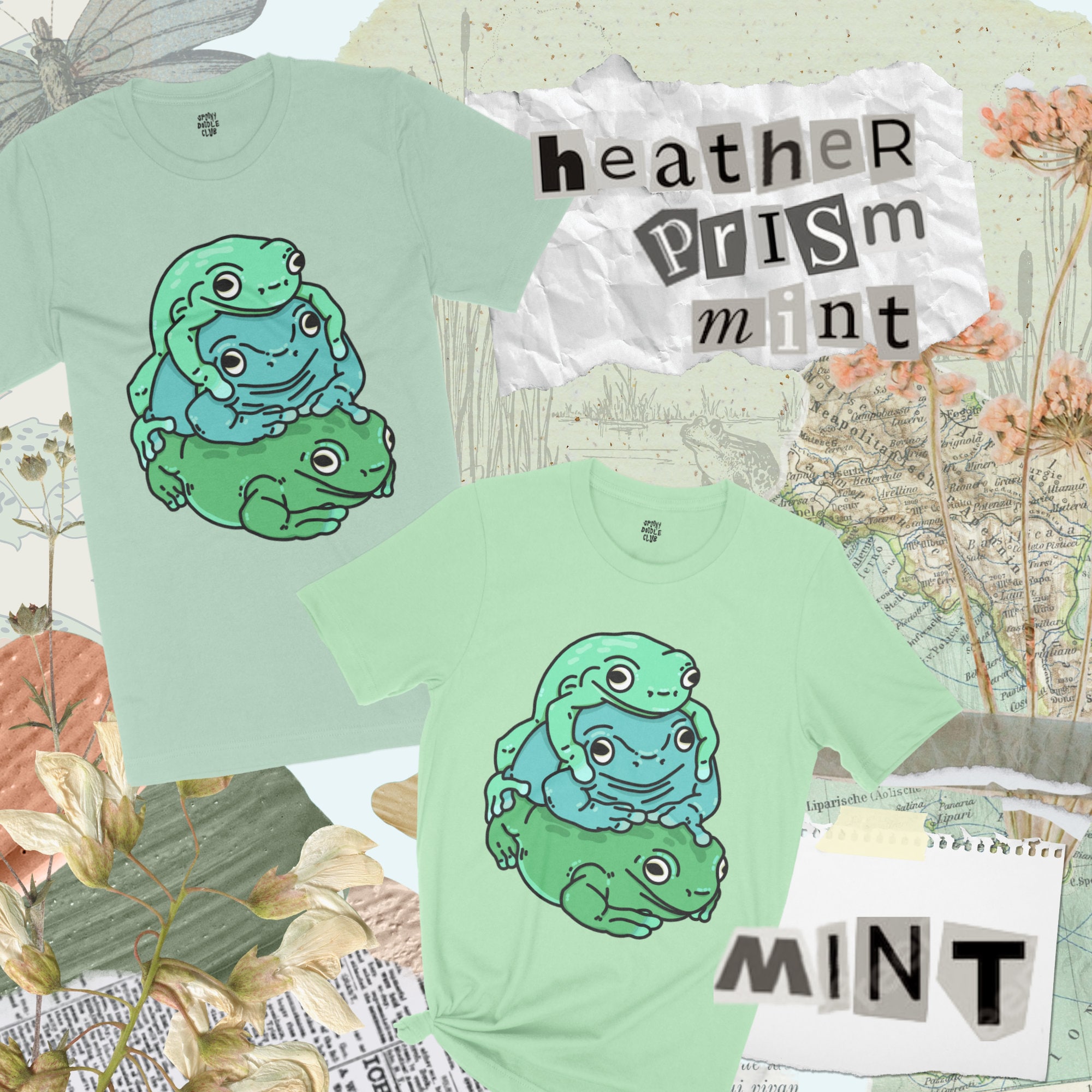 FROG STACK TEE - Tree Frog Short Sleeve Shirt, Cottagecore Toad