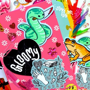 MYSTERY STICKER SET ~ Spooky Sticker Grab Bag, Witch Aesthetic Halloween Stickers, Stationery Surprise Blind Box, Journal Sticker Surprise image 5