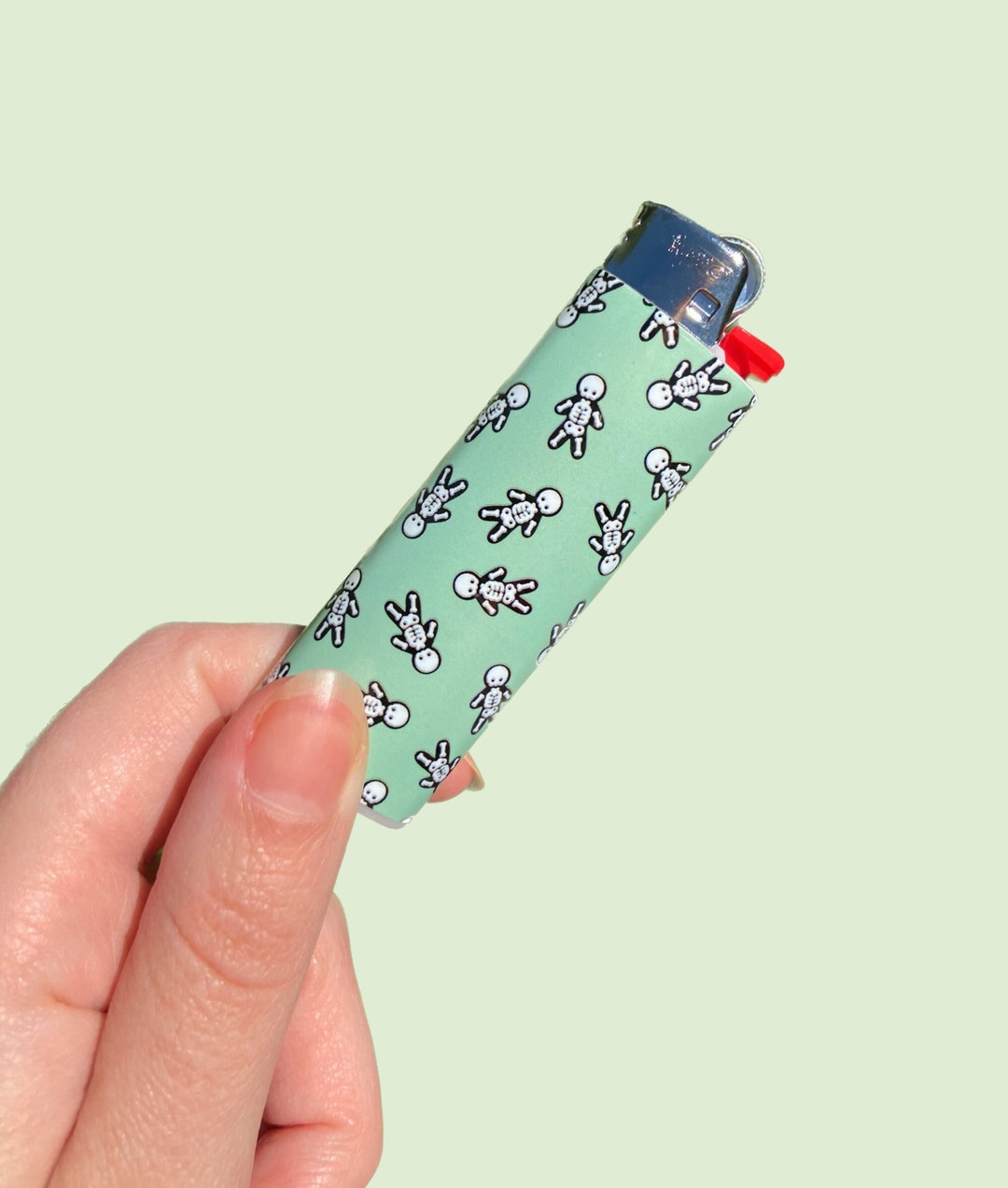 MINT SKELETON LIGHTER Halloween Bic Lighter, Spooky Cute Skeleton