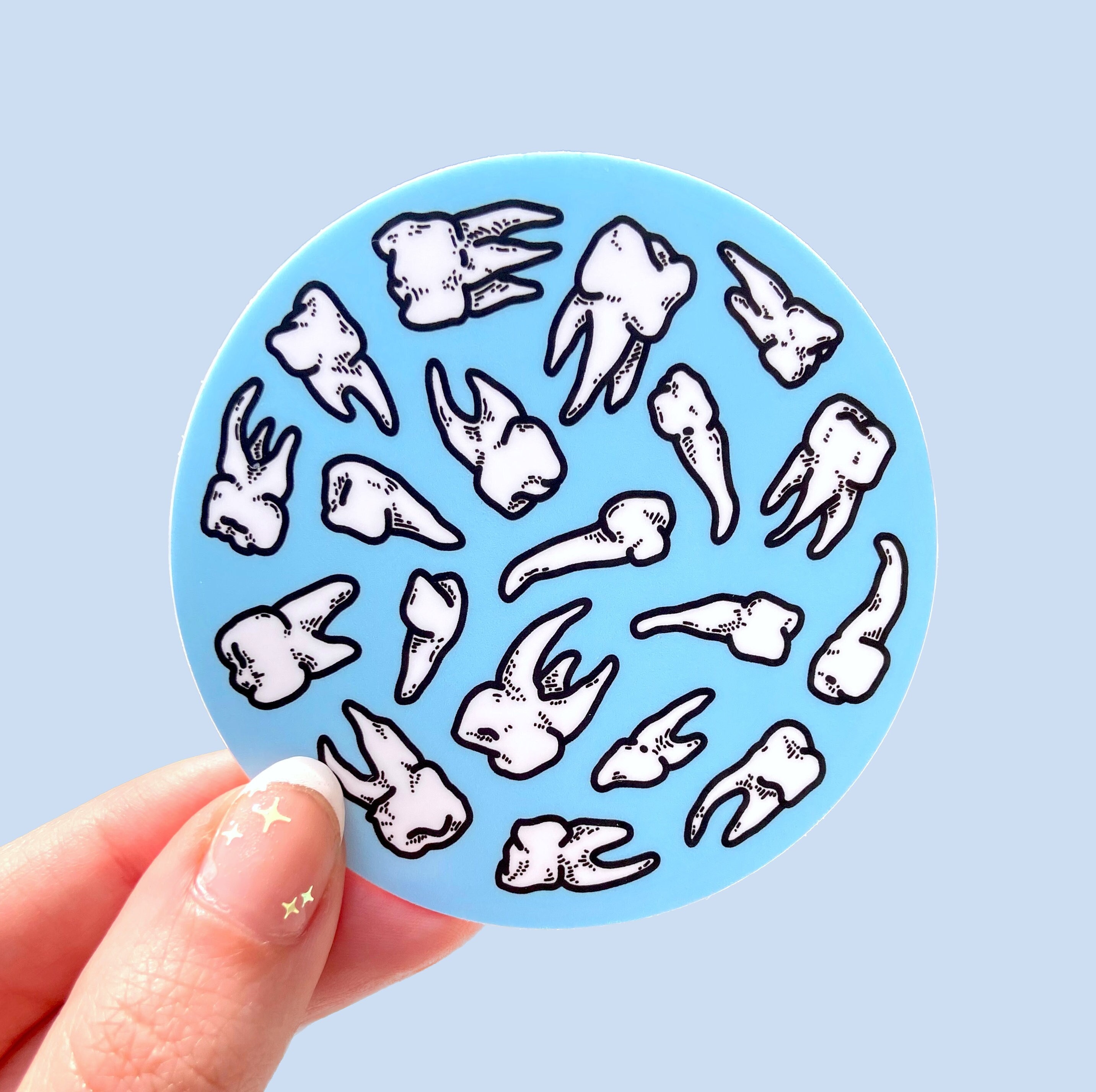 Teeeth Sticker BUNCH OF TEETH Sticker - Human Teeth Sticker Circle, Anatomical Macabre ...