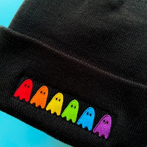 GHOST PRIDE BEANIE Spooky Doodle Club Embroidered Beanie image 3