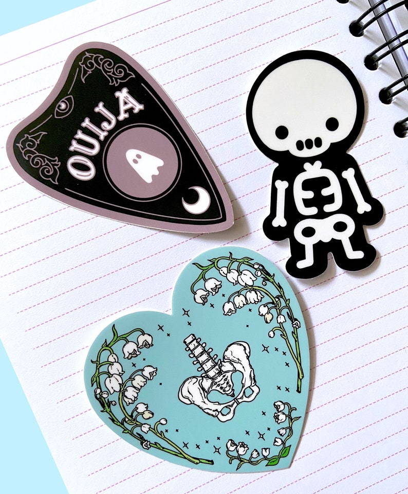 MYSTERY STICKER SET ~ Spooky Sticker Grab Bag, Witch Aesthetic Halloween Stickers, Stationery Surprise Blind Box, Journal Sticker Surprise image 6