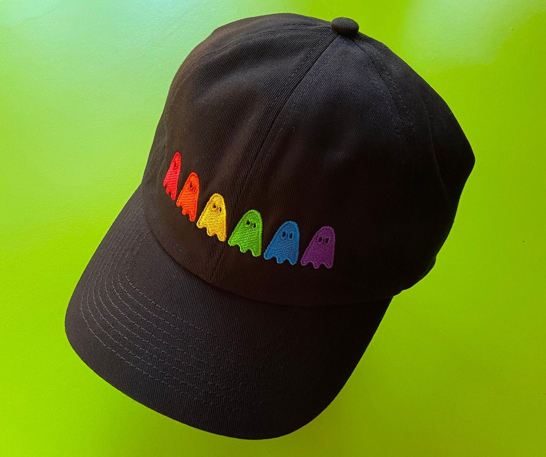GHOUL PRIDE HAT - Rainbow Ghost Embroidered Dad Hat, Gay Ghoul Baseball ...