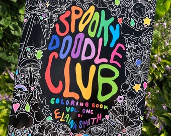 SPOOKY COLORING BOOK by Spooky Doodle Club ~ Fun Halloween Activity, Spooky Coloring Pages for Adults & Kids, Ghost Witch Bug Plant Themed