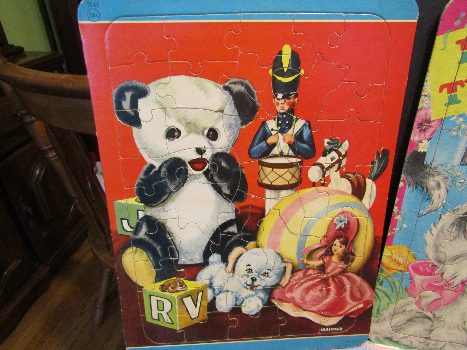 Three Vintage Cardboard Children's Tray Puzzles Etsy