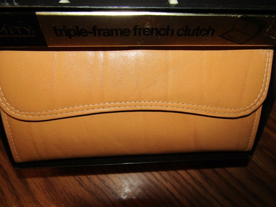 Vintage Amity Triple Frame Woman's Clutch/Leather… - image 2