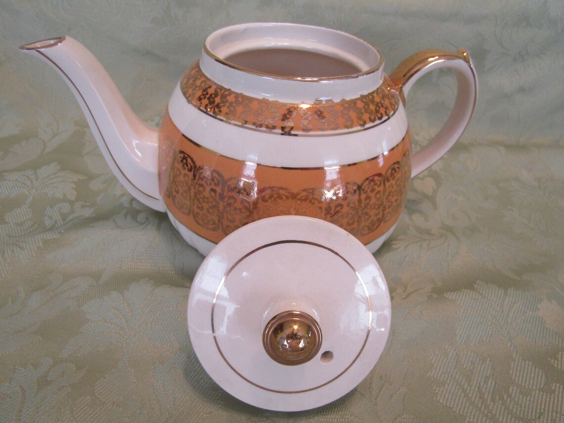 Vintage Sadler Teapot Made in Staffordshire England tan Etsy
