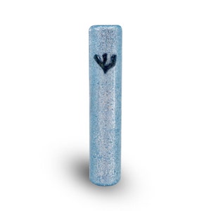 Glass Mezuzah case jewish bar mitzvah gift by Gensler Judiaca one of a kind