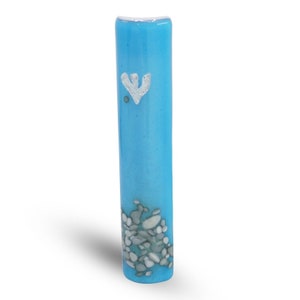 Fused Glass Mezuzah case Jewish wedding gift by Gensler Judaica