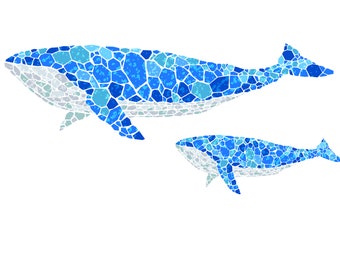 blue whales blue whale decor blue whale poster Whale Paintings Whale Painting Whale Poster Watercolor Whale Whale Watercolor blue whale prin