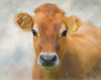 Kuh Kunstdrucke Kunstwerk Bauernhaus Bauernhof Wand Kunst Jersey Kuh Kunst Druck Kuh print Bauernhof Tier Kunst Kuh Wand Kunst Milchkuh Land Kunst Kuh Rassen