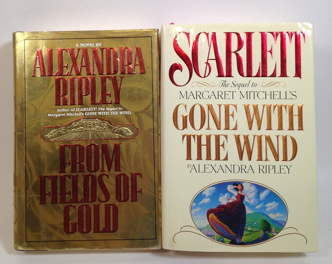2 Books by Alexandra Ripley, Scarlett & From Fields of Gold 024 - Etsy