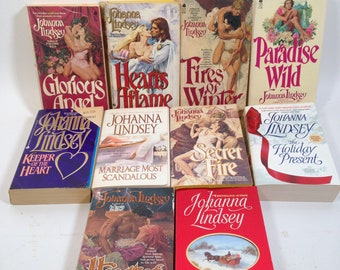10 livres d'amour de Johanna Lindsey, Fires of Winter, Hearts Aflame et plus encore ! 0424