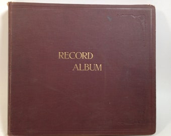 Vintage Brown Record Album Folder for 10" Records 0424