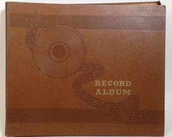 Vintage Brown Record Album Folder for 10" Records 0424