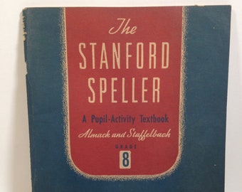 vintage The Stanford Speller, 8e année, 1943 0523