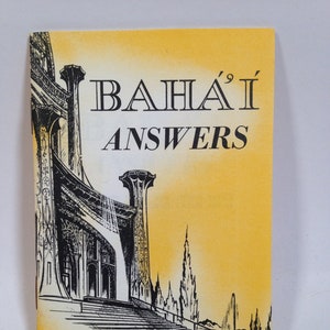 Baha&#39;i Answers brochure Baha&#39;i Faith Rare Vintage 1970