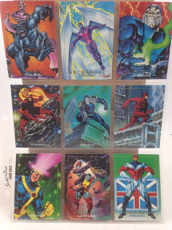 1992 Marvel Masterpieces Comic Book Character Trading Cards 9 in