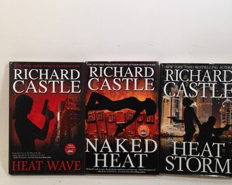 3 spannende Bücher von Richard Castle mit Nikki Heat. Nackte Hitze und mehr! 0524