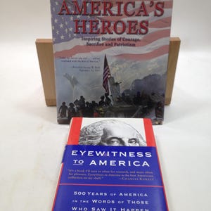 2 Books of Stories of American History, Eyewitness to America & America&#39;s Heroes 1024