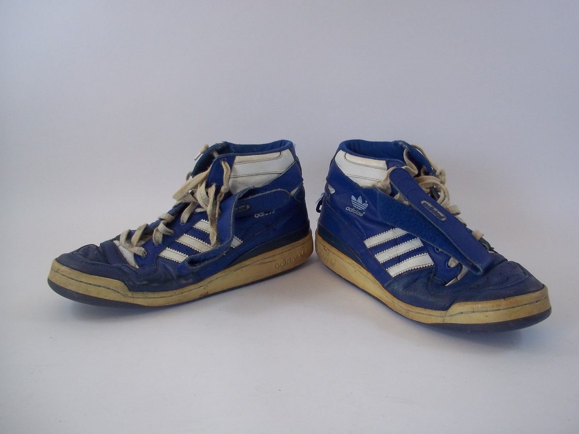 Rare Vintage 1990 Addidas Basketball Shoes Size 11-1/2 Blue | Etsy