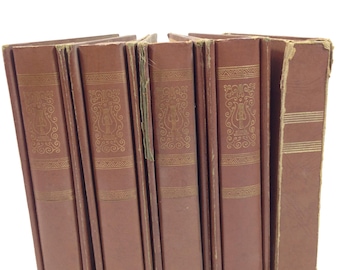 5 Vintage Brown Record Album Folders for 7" Records 45rpm Decca 0426