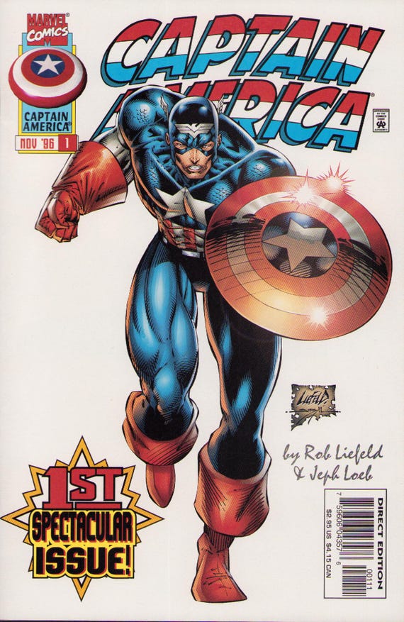 ヴィンテージ マーベル キャプテン・アメリカ #1、1996年11月 0425