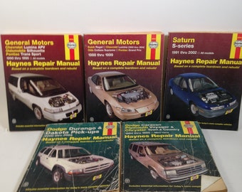 5 Vintage Haynes Autoreparaturhandbücher Saturn, General Motors und mehr 0424