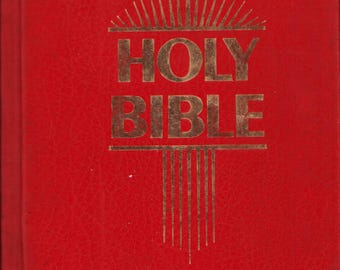 Libro d'epoca: La Sacra Bibbia, versione di Re Giacomo, edizione di riferimento principale, Red Letter, anni '70 0725
