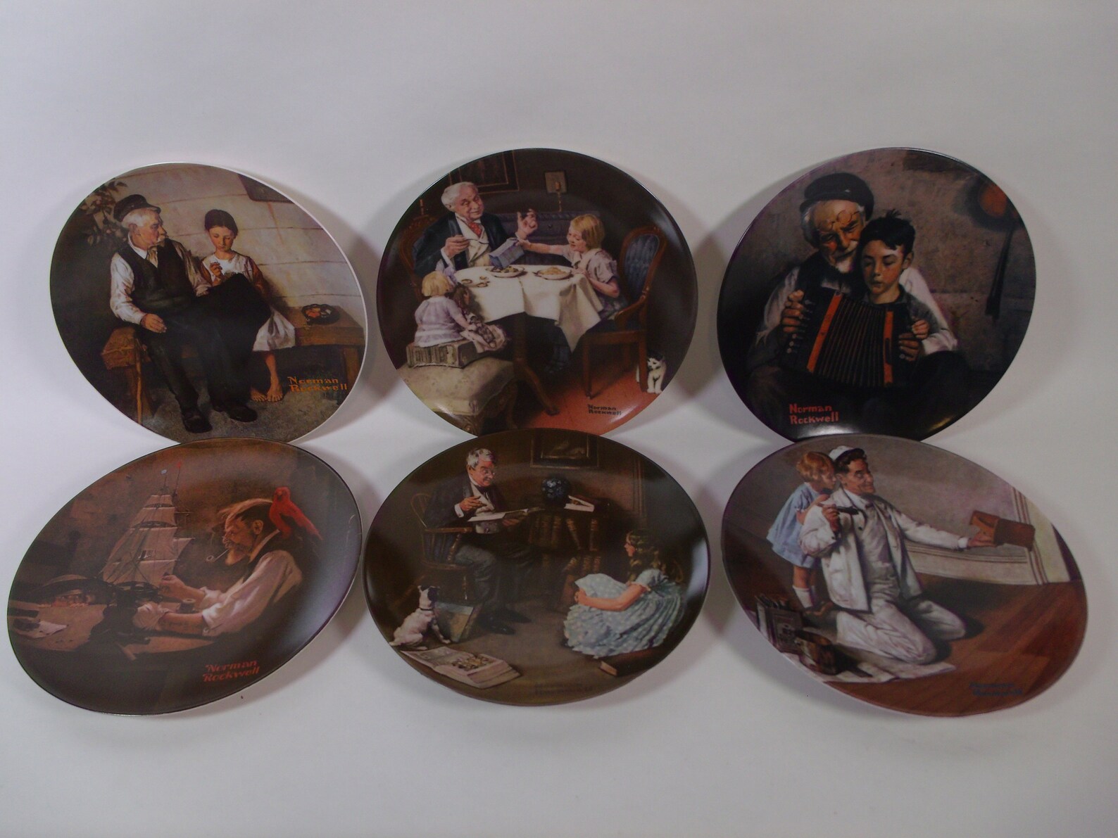 6 Plates Norman Rockwell Rockwell Heritage Collection 0721 Etsy