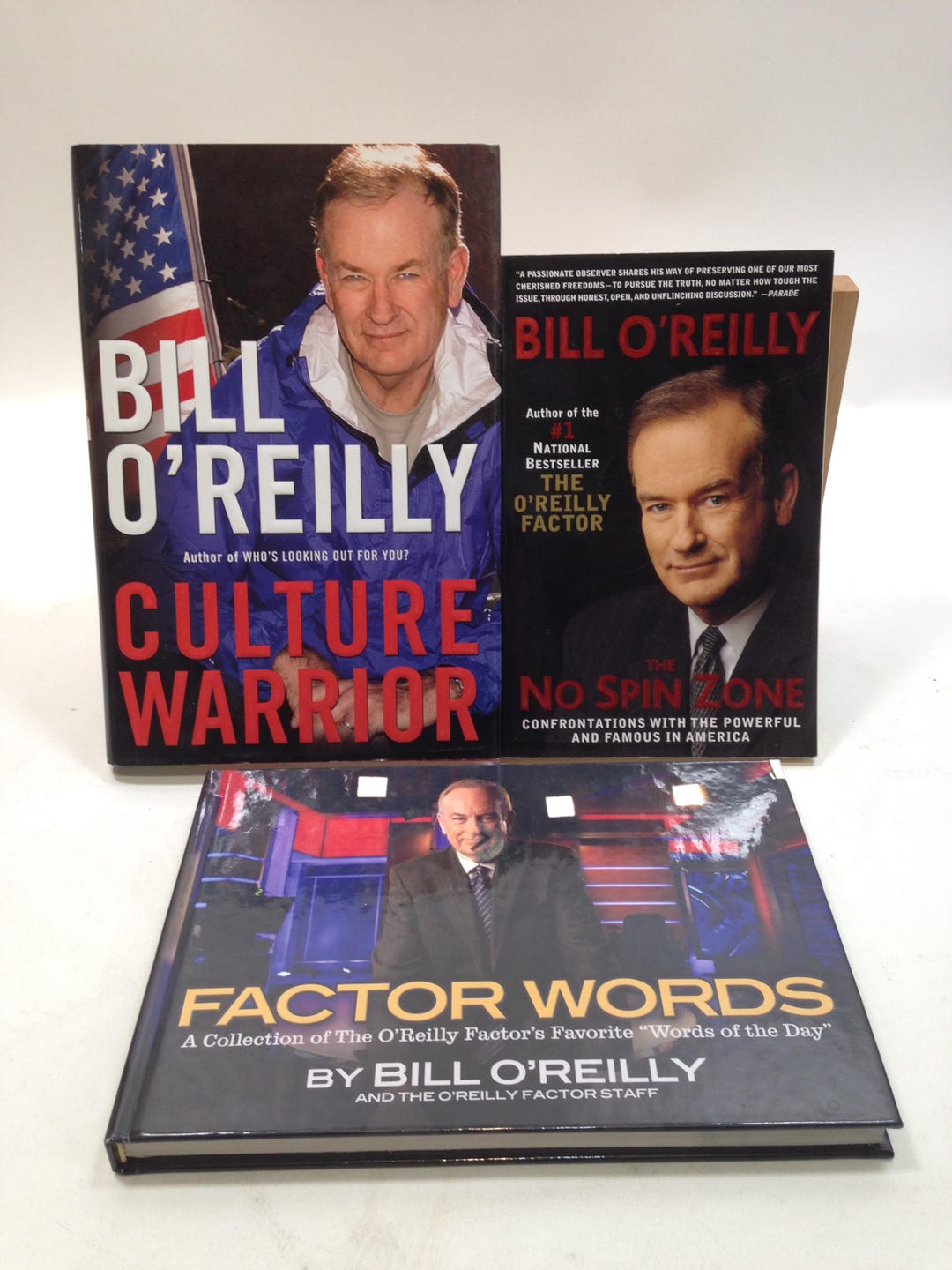 3 Books by Bill O'reilly, Culture Warrior, the No-spin Factor, & Factor ...