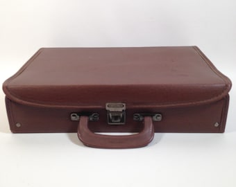 Brown Cassette Tape Case Briefcase Style 0424