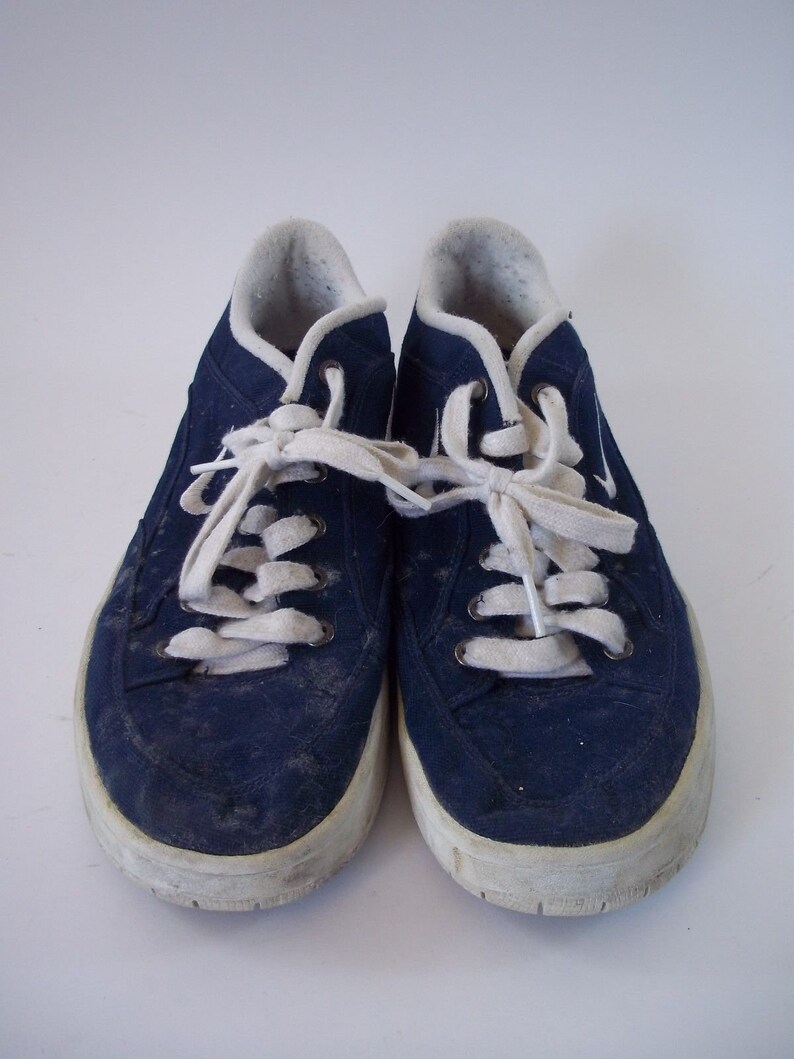 Rare Vintage 1998 Nike Low-Cut Canvas Shoes Size 10 Navy Blue | Etsy