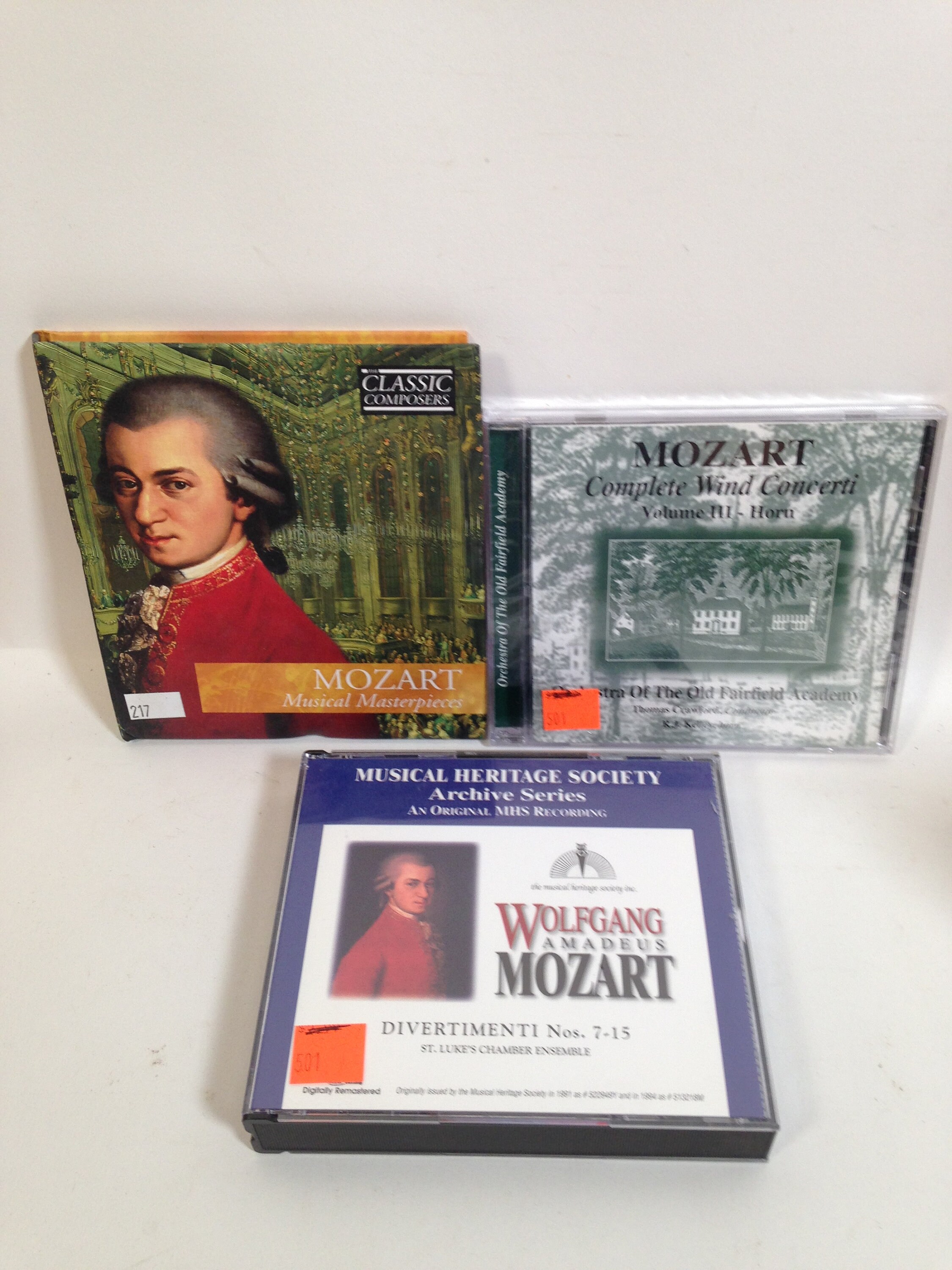 3 Cds of Classical Music by Mozart, Complete Wind Concerti and