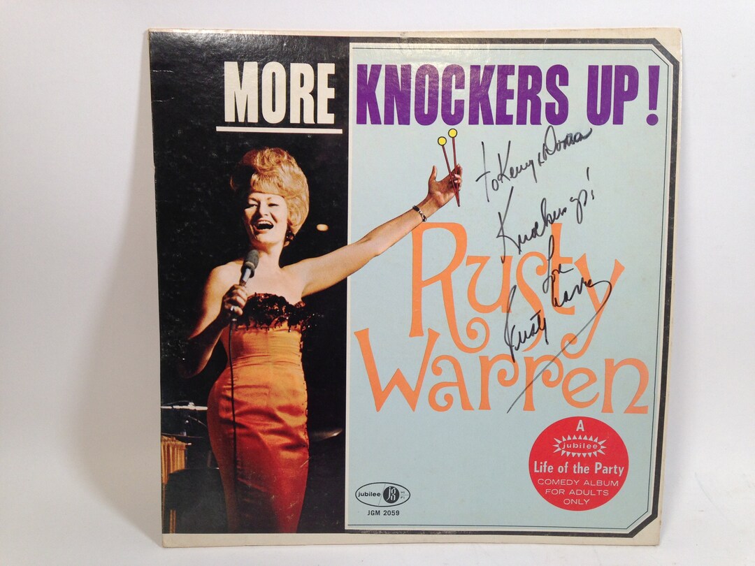 Vintage Signed Vinyl Record Album More Knockers Up Rusty Warren Raunchy