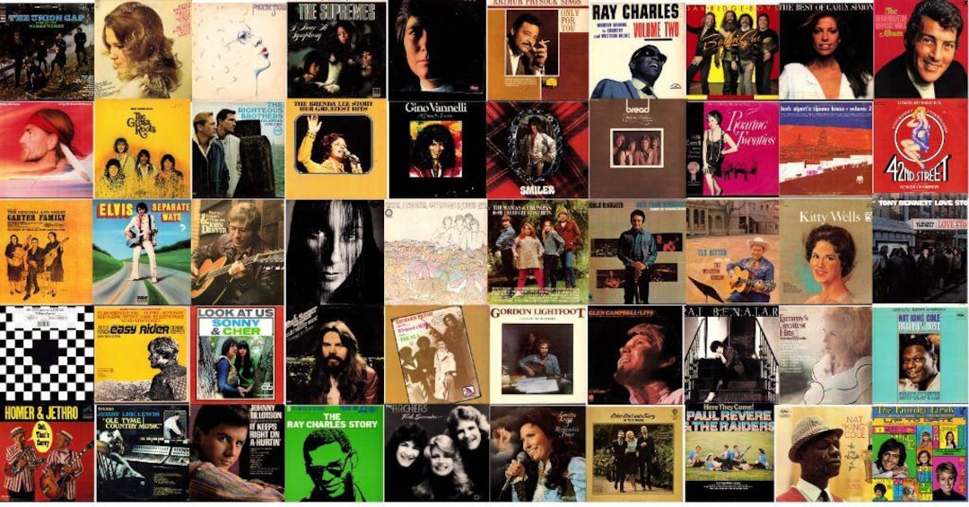 Vintage Music Art Vinyl Record Covers Crafts and Decorating 50 Covers ...