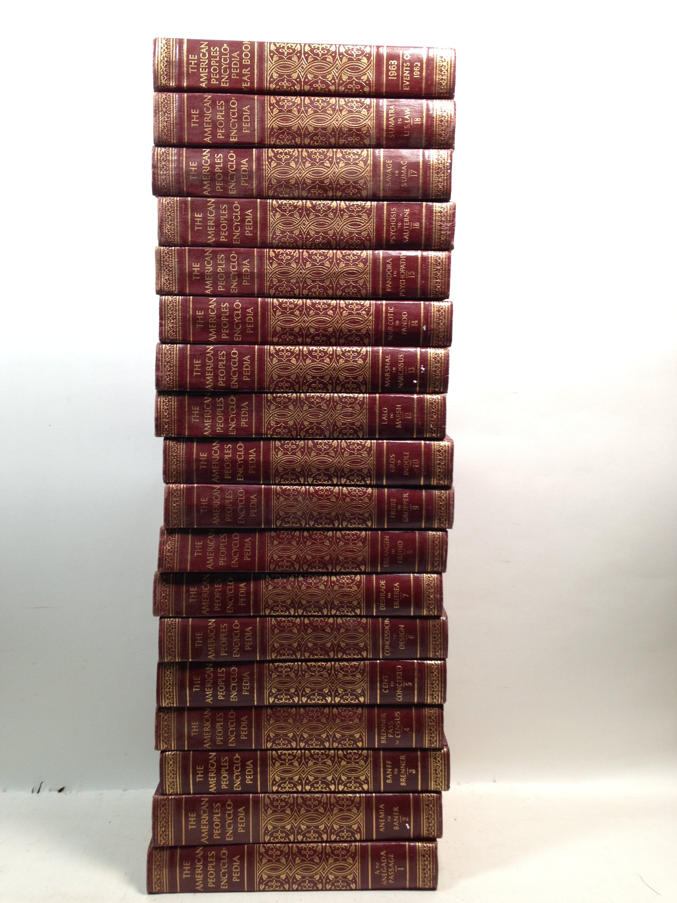 Vintage The American Peoples Encyclopedia 18 volumes 1962 0122 Vintage The American Peoples Encyclopedia 18 volumes 1962 0122
