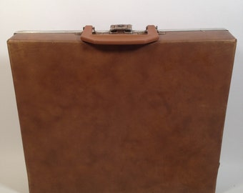 Brown Cassette Tape Case Briefcase Style Service Manufacturing MADE in the USA 0424