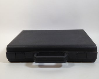 Cassette Tape Case Briefcase Style Black Hard Plastic Made in the USA 0424