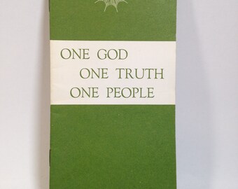 One God, One Truth, One People brochure: Some Thoughts on the Peace Encyclical of Pope John XXIII by Ugo R. Giachery Rare Vintage 1967