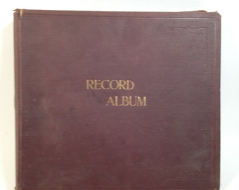 Vintage Brown Record Album Folder for 10" Records 0424