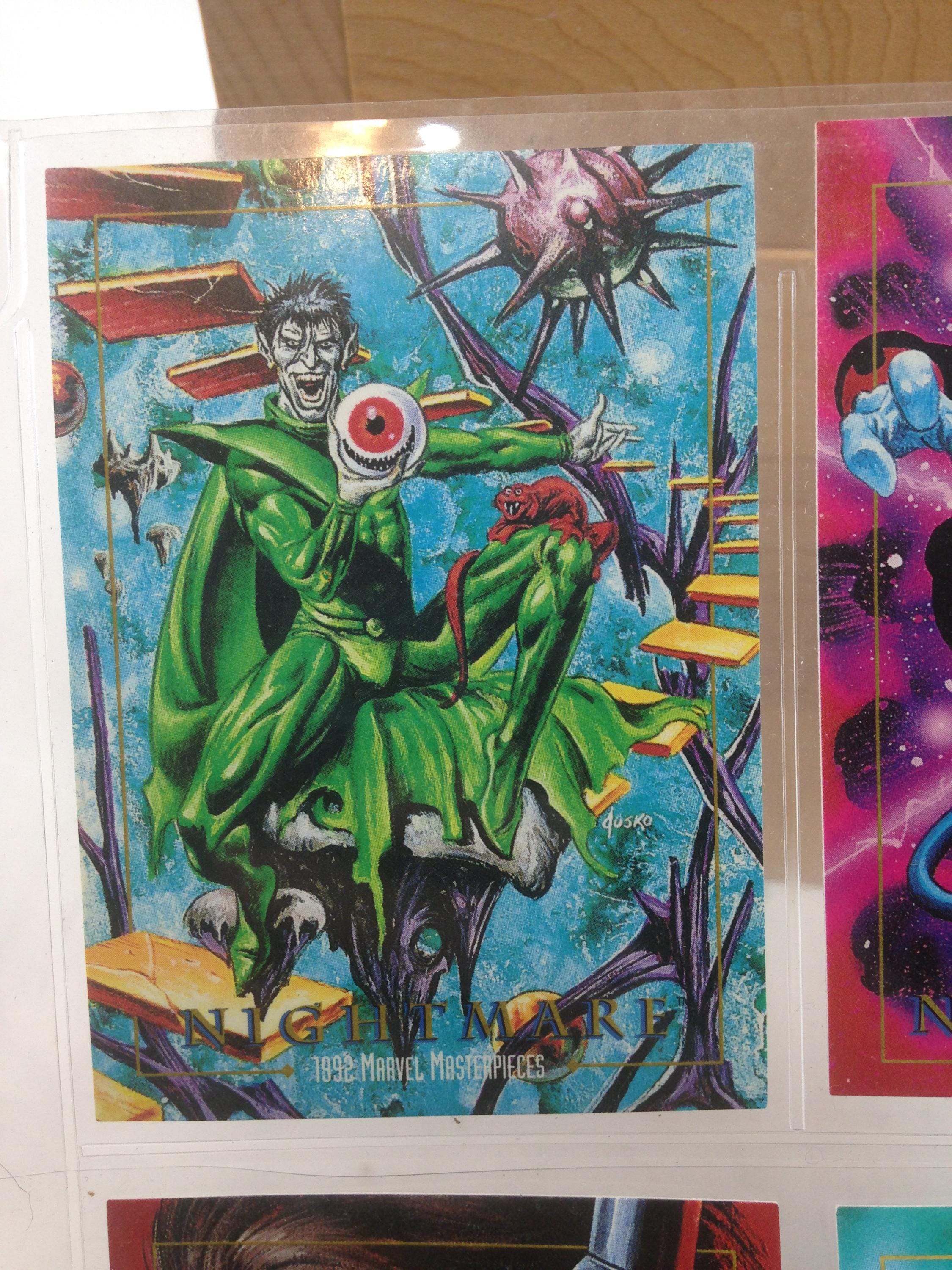 1992 Marvel Masterpieces Comic Book Character Trading Cards 9 in