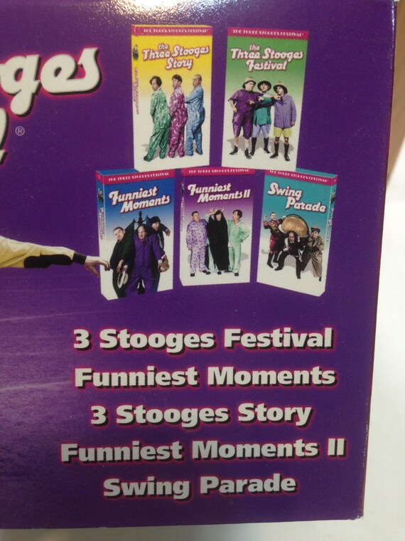 The Three Stooges on VHS Tapes, 5 Singles and 2 Box Sets