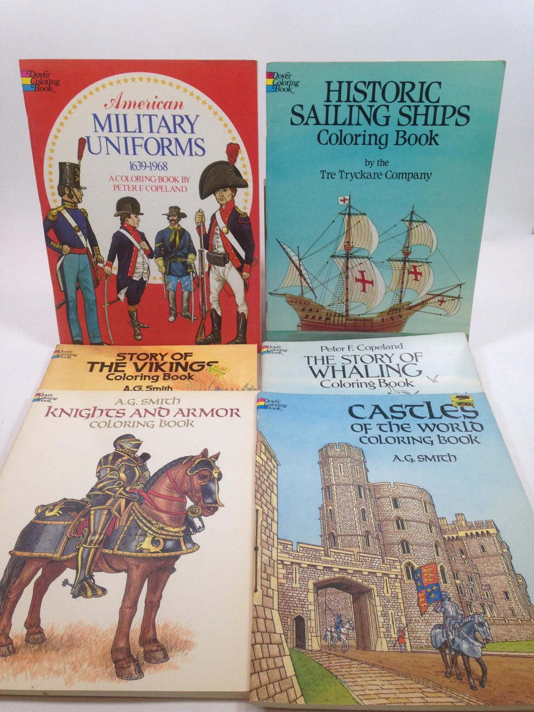 Lot of 6 Vintage Historical Coloring Books From Dover Coloring Books ...
