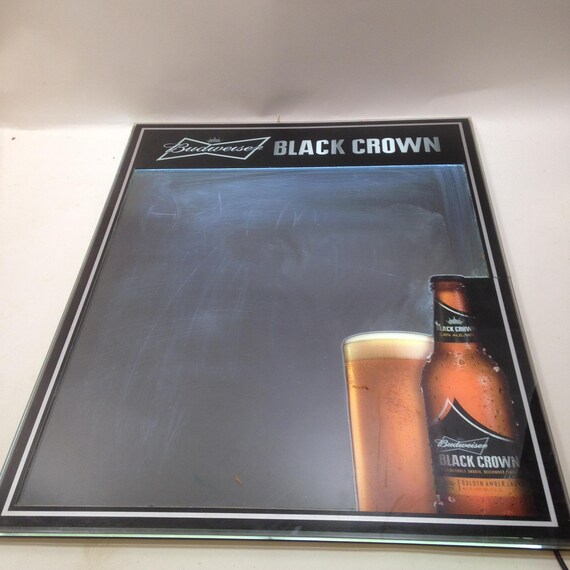 希少なヴィンテージ バドワイザー ブラック クラウン ライト付き