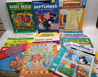 Huge Lot of Teaching/Activity Books for Teachers & Home Educators: Bulletin Boards/Holidays/Art Activities 0122