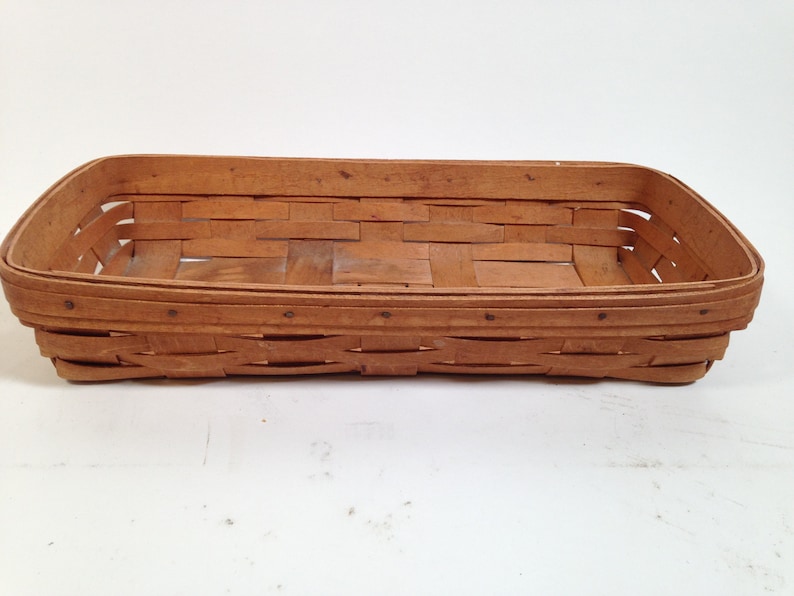 1987 Longaberger Bread Basket Handwoven 0722 Etsy