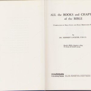 Vintage Book: All the Books and Chapters in the Bible, Herbert Lockyer, 1974, 1125