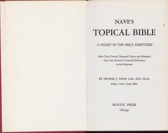 ヴィンテージブック：ネイブのトピック別聖書 - 聖書の要約、オーヴィル・ネイブ、1971年9月25日